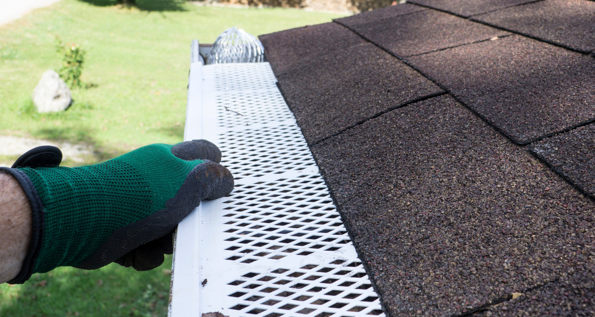 pic of gutter guardsbeing installed